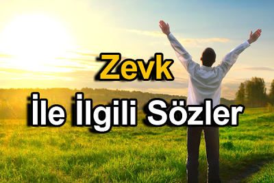 Zevk İle İlgili Sözler